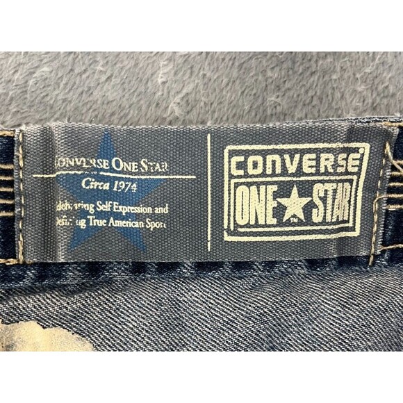 Converse One Star Jeans Women's Size 14 Mid-Rise Bootcut Stretch Blue Denim - Picture 5 of 13